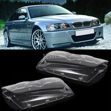 Pair Clear Front Headlight Lens Covers For BMW E46 2DR 1999–2003 / M3 2001–2006