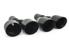 Staggered Black Quad 4.5" Out 3" In 304 Stainless Steel Exhaust Tips Dual Wall