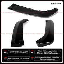 For 2022-2025 Subaru WRX Gloss Black Shark Fin Vortex Bumper Diffuser + Corner Spats