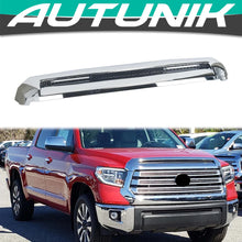 Chrome Front Upper Grille Hood Bulge Molding W/Light bar For Toyota Tundra 2014-2021