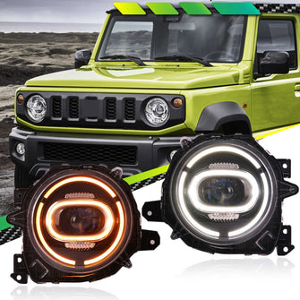 For SUZUKI Jimny 2019-2024 FULL LED Projector Headlights Dynamic DRL Pair