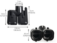 Pair Black Exhaust Muffler Tips for 2020-2026 Land Rover Defender L663 90/110/130 3.0L/2.0L