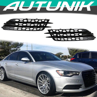 Front Fog Light Grill Cover for AUDI A6 C7 2012-2015 NON-Sline Lower Grille