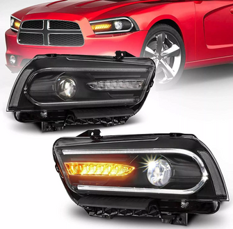 LED Projector Headlights Sequential Turn Signal For 2011-2014 Dodge Charger