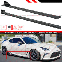 For 2022-2026 Toyota GR86 Subaru BRZ ZN8 R Style Carbon Fiber Side Skirt Extension