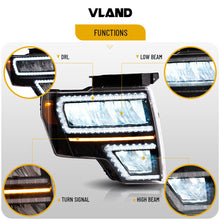 LED Reflector Headlights For 2009-2014 Ford F150 With Start-up Animation