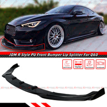 For 2017-2022 Infiniti Q60 PU Polyurethane JDM Front Bumper Lip Spoiler Splitter