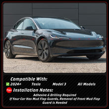 For 2024-2025 Tesla Model 3 Highland MC Design Gloss Black Side Skirt Extension