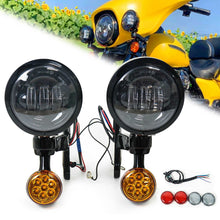 4.5" LED Passing Light Brackets Black for Harley Road Glide 2006-2023