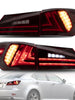 Red Tail Lights Red LED Fit 2006-2015 Lexus IS IS250 IS350 IS F Turn Signal