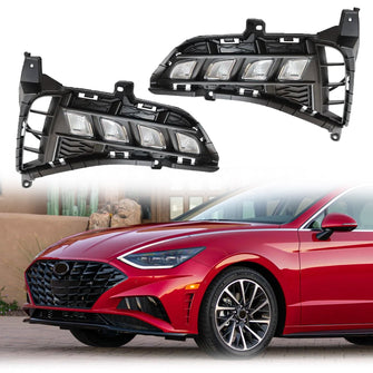 LED DRL Daytime Running Light Fog Lamp Kits For Hyundai Sonata 2020-2023