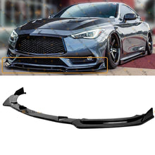 3PC Glossy Black Front Bumper Lip Spoiler Splitter For Infiniti Q60 2017-2022