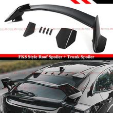 Gloss Black Rear Trunk Spoiler Roof Wing For 2017--2021 Honda Civic FK7 HATCHBACK (Not fit Sedan)