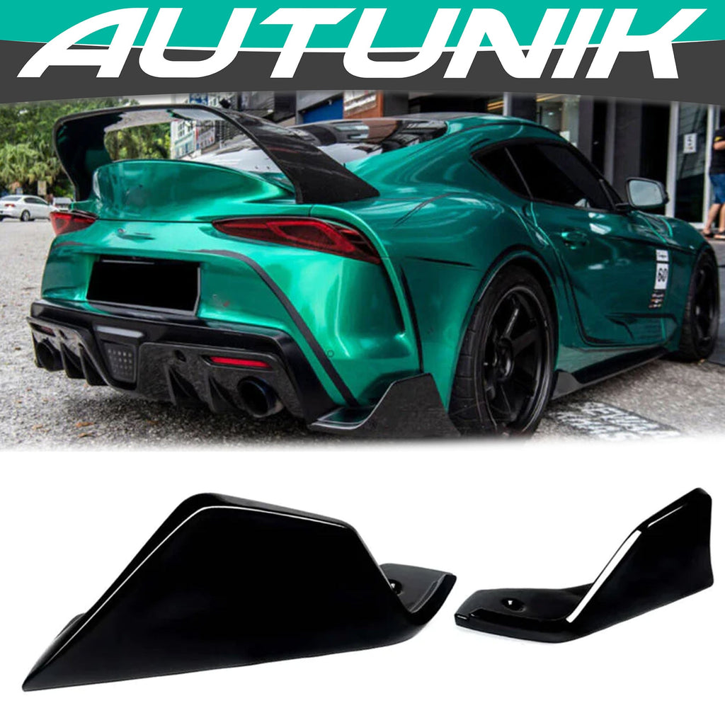 Black Rear Bumper Side Corner Aprons Spats - For Toyota Supra A90 2020 ...