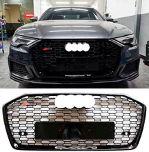 RS6 Honeycomb Front Black Grill For Audi A6 S6 C8 2019-2024