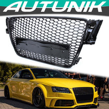 Front Mesh RS5 Style Bumper Hood Hex Grille Black For 2008-2012 Audi A5/S5 B8 8T