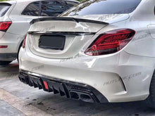 Carbon Style LED Diffuser w/ Exhaust Tips for Mercedes W205 Sedan C300 C43 AMG 2015-2021 di12