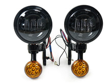 4.5" LED Passing Light Brackets Black for Harley Road Glide 2006-2023
