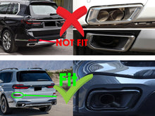 1 Pair L+R Carbon Fiber Exhaust Tip Replace For BMW G05 X5 G06 X6 G07 X7 2019-2026 40i M-Sport Only