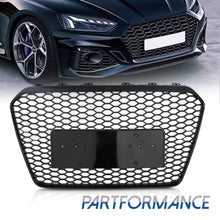 For 2013-2016 Audi A5 S5 B8.5 RS Honeycomb Mesh Front Bumper Grille Gloss Black