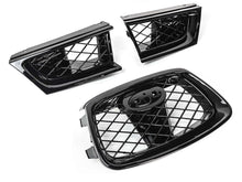3pcs For Subaru Impreza WRX STI 2006-2007 Glossy Black Front Bumper Upper Grille