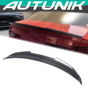 Real Carbon Fiber Highkick Spoiler Wing For AUDI A4 B9 Sedan 2017-2024