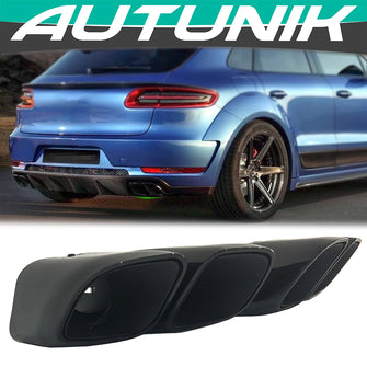 Square Exhaust Tips Muffler Pipe Black for Porsche Macan Base 2014-2018