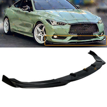 For 2017-2022 INFINITI Q60 Red Sport Front Bumper Lip Spoiler Splitter Black