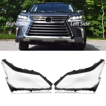Pair Clear Headlight Lens Covers For Lexus LX570 2016-2019 Left +Right Replacement