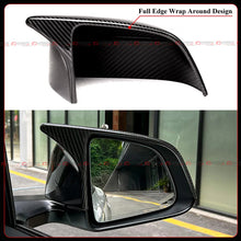 For 2025-2026+ Tesla Model Y Juniper M Style Full Carbon Fiber Side Mirror Cover Caps (Add-On/Stick On)