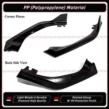 For 2025-2026 Honda Civic Sedan Hatchback V2 Gloss Black Front Bumper Lip Splitter