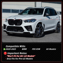 For 2020-2023 BMW F95 X5M Pre-LCI ST Style Carbon Fiber Front Bumper Lip Splitter
