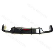 For Audi A6 S-line S6 C8 2019-2025 ABS Carbon Rear Bumper Diffuser Lip W/ LED Brake Light