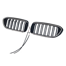 For 2017-2020 BMW 5 Series G30 Front Bumper Grille W/LED Lamp Gloss Black Double Line Kidney Grill