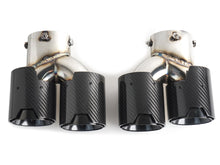 Black Carbon Fiber Stainless Exhaust Tips For 2019-2025 BMW G20 M340i G42 M440i G23 G26 M220i