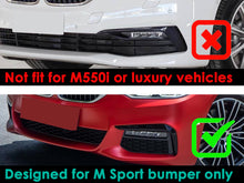 Front Fog Light Side Lower Grill Trim For 2017-2020 BMW 5 Series M-Sport G30 G31 540i 530i 530e