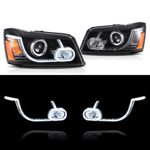 Pair LED Headlights Clear Lens For 2001-2007 Toyota Highlander