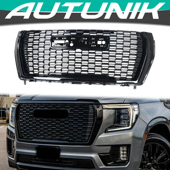 Front Black Grill Denali Style for GMC Yukon/Yukon XL 2021-2024