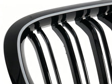 For 2014-2018 BMW X5 F15 X6 F16 Gloss Black LED Light Front Kidney Grille Upper Grill Radiator