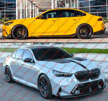 For 2025-2026 BMW G90 G99 M5 MP Style Add-on Real Carbon Fiber Side Skirt Extension