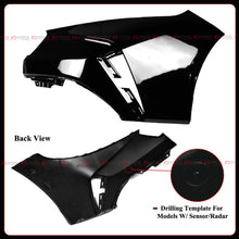 For 2023-2026 Honda Accord Yofer Crystal Black 3 Piece Front Bumper Replacement Kit