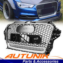For 2014-2016 Audi A3 S3 Grille RS3 Style Honeycomb Mesh Chrome Frame