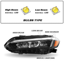LED Left Driver Headlight LH Assembly for Honda Civic 2022-2024