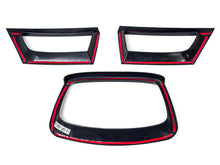 3pcs For Subaru Impreza WRX STI 2006-2007 Gloss Black Front Bumper Grille Cover Frame