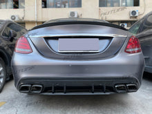 Rear Diffuser & Black Exhaust For Mercedes W205 Sedan C250 C300 C450 C43 AMG di45