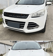 Black Front Bumper Upper Grille w/ Ligth Fits For 2013-2016 Ford Escape / Kuga