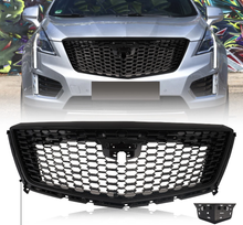 Front Bumper Upper Grille Fit Cadillac XT5 2017 2018 2019 2020 2021 Gloss Black