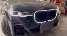 LED Gloss Black Double Slat Car Front Kidney Grill Fits For BMW X7 G07 2019-2022