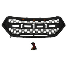 Front Grille Black Bumper Grille Black w/ LED Lights for Ford Edge 2016-2018