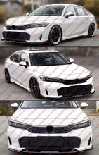 For 2025-2026 Honda Civic White Pearl Black Front Bumper Lip Splitter
